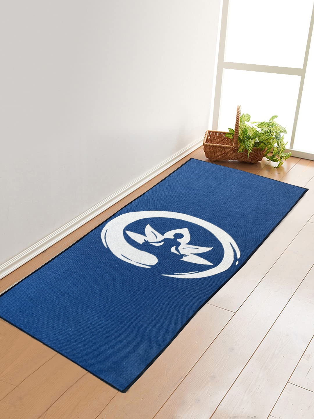 BELLA TRUE Unisex Blue & White Yoga Mat