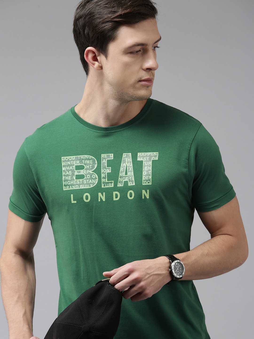 BEAT LONDON by PEPE JEANS Men Green Typography Printed Slim Fit Pure Cotton T-shirt
BEAT LONDON by PEPE JEANS Men Green Typography Printed Slim Fit Pure Cotton T-shirt