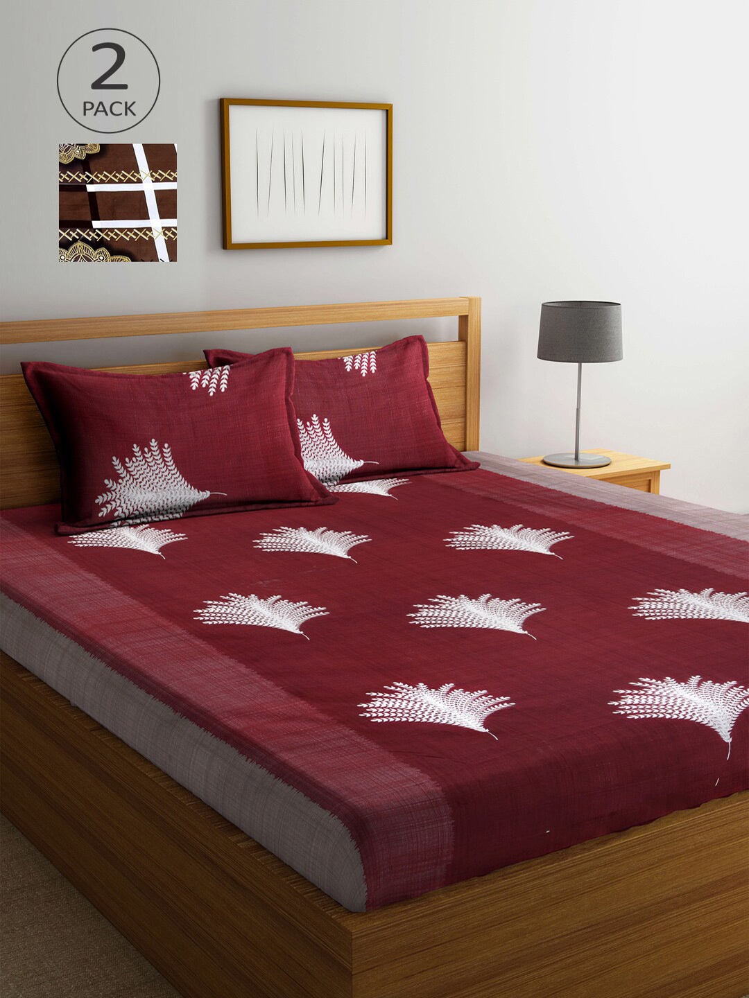 Arrabi Multicoloured Floral 300 TC 2 Cotton King Bedsheet with 4 Pillow Covers, Multi
Arrabi Multicoloured Floral 300 TC 2 Cotton King Bedsheet with 4 Pillow Covers, Multi