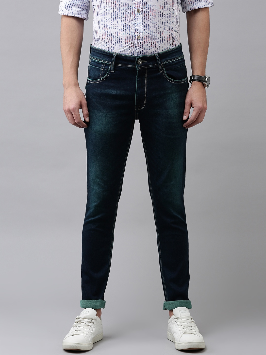 BEAT LONDON by PEPE JEANS Men Blue Chinox Super Skinny Fit Low-Rise Light Fade Jeans
BEAT LONDON by PEPE JEANS Men Blue Chinox Super Skinny Fit Low-Rise Light Fade Jeans