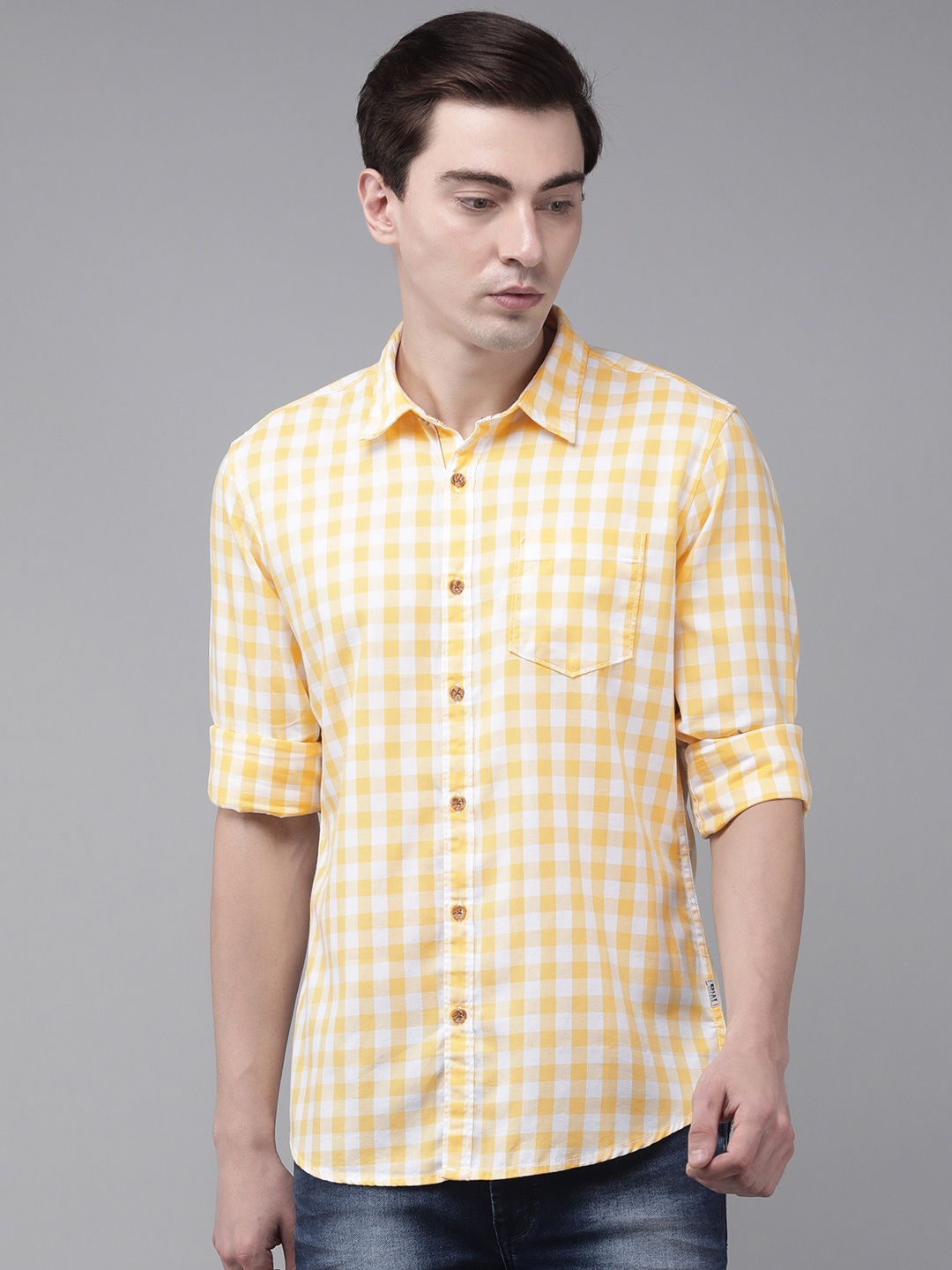 BEAT LONDON by PEPE JEANS Men Yellow And White Slim Fit Checked MAX LS Casual Shirt
BEAT LONDON by PEPE JEANS Men Yellow And White Slim Fit Checked MAX LS Casual Shirt