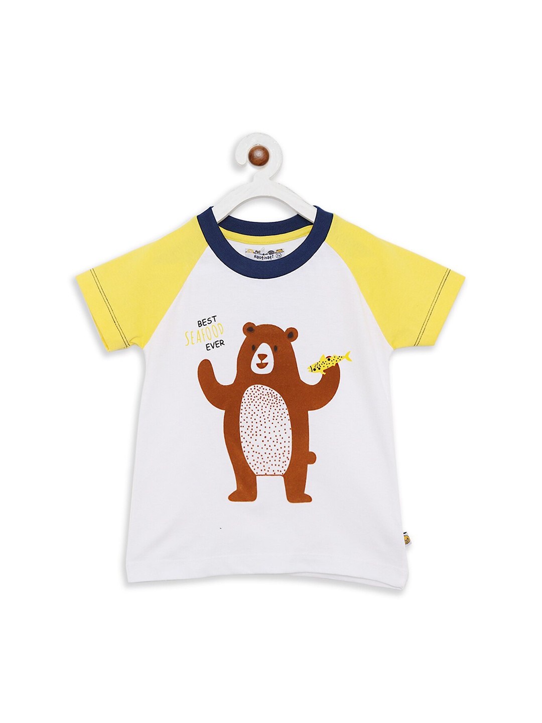 Nauti Nati Boys White Humour& Comic Printed T-shirt