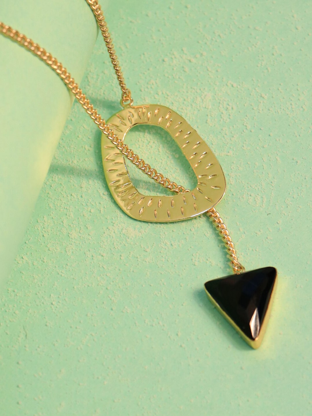 Mikoto by FableStreet Gold-Toned & Black Brass Gold-Plated Handcrafted Necklace
Mikoto by FableStreet Gold-Toned & Black Brass Gold-Plated Handcrafted Necklace