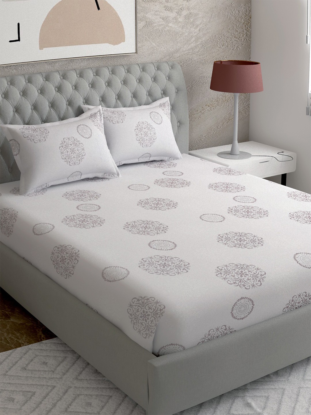 EverHOME Grey & Brown Ethnic Motifs 260 TC Cotton Queen Bedsheet with 2 Pillow Covers
EverHOME Grey & Brown Ethnic Motifs 260 TC Cotton Queen Bedsheet with 2 Pillow Covers