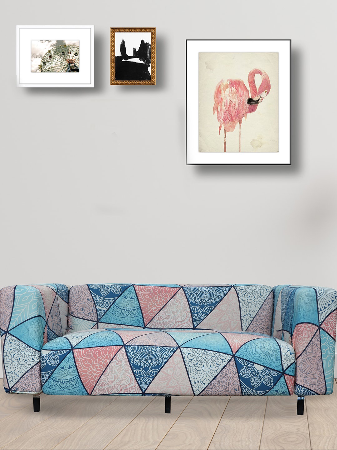 HOUSE OF QUIRK Blue & Pink Printed Triple Seater Stretchable Non-Slip Sofa Slipcover
HOUSE OF QUIRK Blue & Pink Printed Triple Seater Stretchable Non-Slip Sofa Slipcover