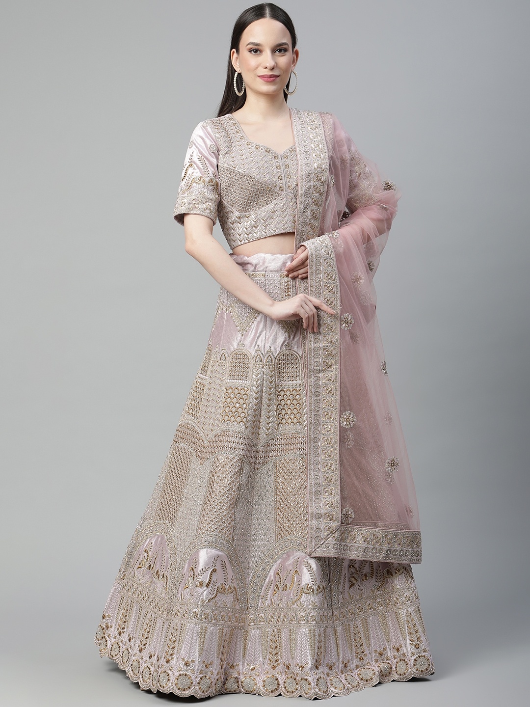 Readiprint Fashions Purple Embroidered Semi-Stitched Lehenga & Unstitched Blouse With Dupatta
Readiprint Fashions Purple Embroidered Semi-Stitched Lehenga & Unstitched Blouse With Dupatta