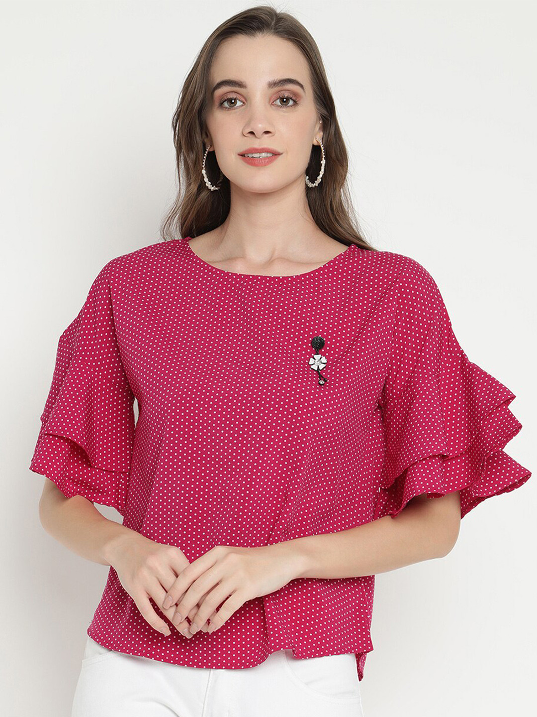 V2 Value & Variety Purple Crepe Regular Top 
V2 Value & Variety Purple Crepe Regular Top