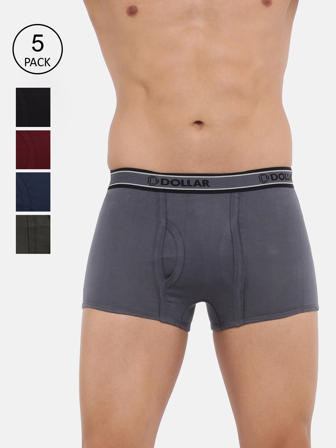 Dollar Bigboss Men Assorted Pack of 5 Combed Cotton Double Pouch Support Trunks
Dollar Bigboss Men Assorted Pack of 5 Combed Cotton Double Pouch Support Trunks