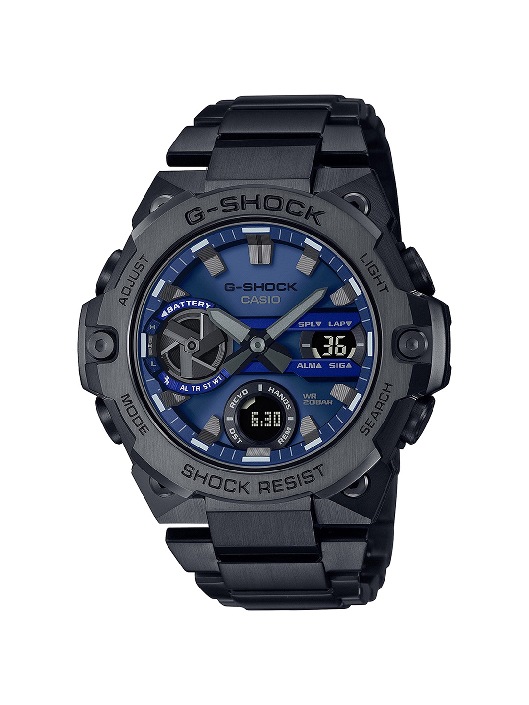 CASIO Men Blue Dial & Black Stainless Steel Textured Straps Analogue and Digital Solar Powered Watch
CASIO Men Blue Dial & Black Stainless Steel Textured Straps Analogue and Digital Solar Powered Watch