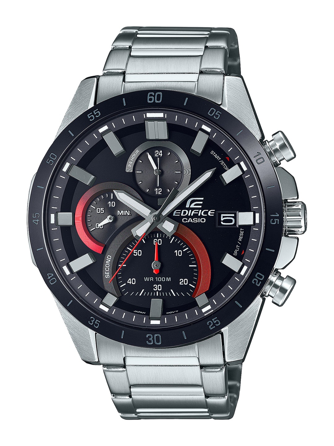 CASIO Men EDifice EFR-571DB-1A1VUDF Black Analog Dial Silver Stainless Steel Band ED513
CASIO Men EDifice EFR-571DB-1A1VUDF Black Analog Dial Silver Stainless Steel Band ED513