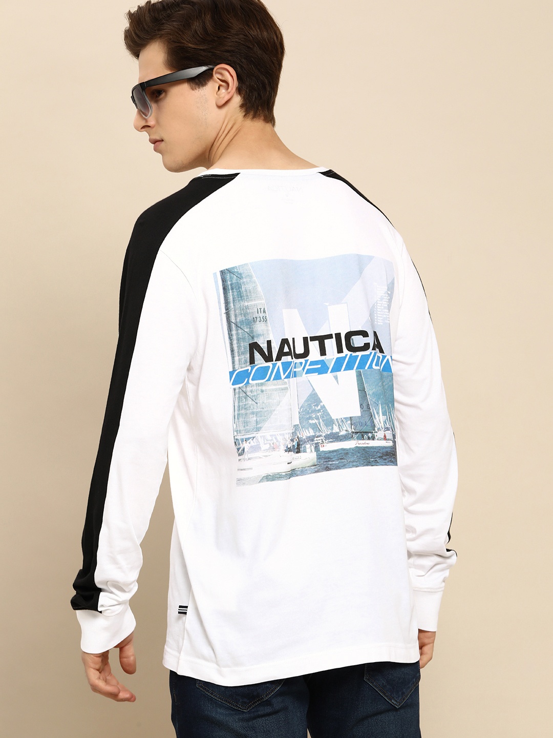 Nautica Men White Typography Print Round Neck Pure Cotton T-shirt with Pocket Detail
Nautica Men White Typography Print Round Neck Pure Cotton T-shirt with Pocket Detail