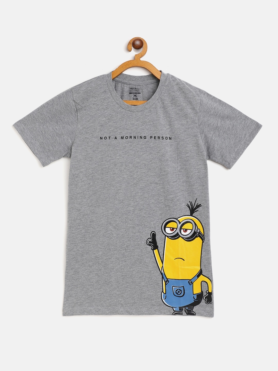 Minions by Kook N Keech Teens Boys Grey Melange & Yellow Minions Printed Cotton T-shirt
Minions by Kook N Keech Teens Boys Grey Melange & Yellow Minions Printed Cotton T-shirt