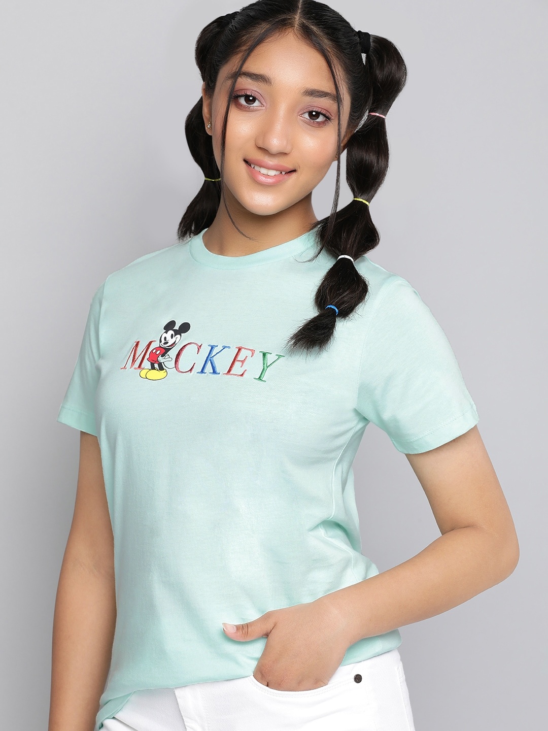 Kook N Keech Disney Teens Girls Mint Green Pure Cotton Mickey Mouse Embroidered T-shirt
Kook N Keech Disney Teens Girls Mint Green Pure Cotton Mickey Mouse Embroidered T-shirt
