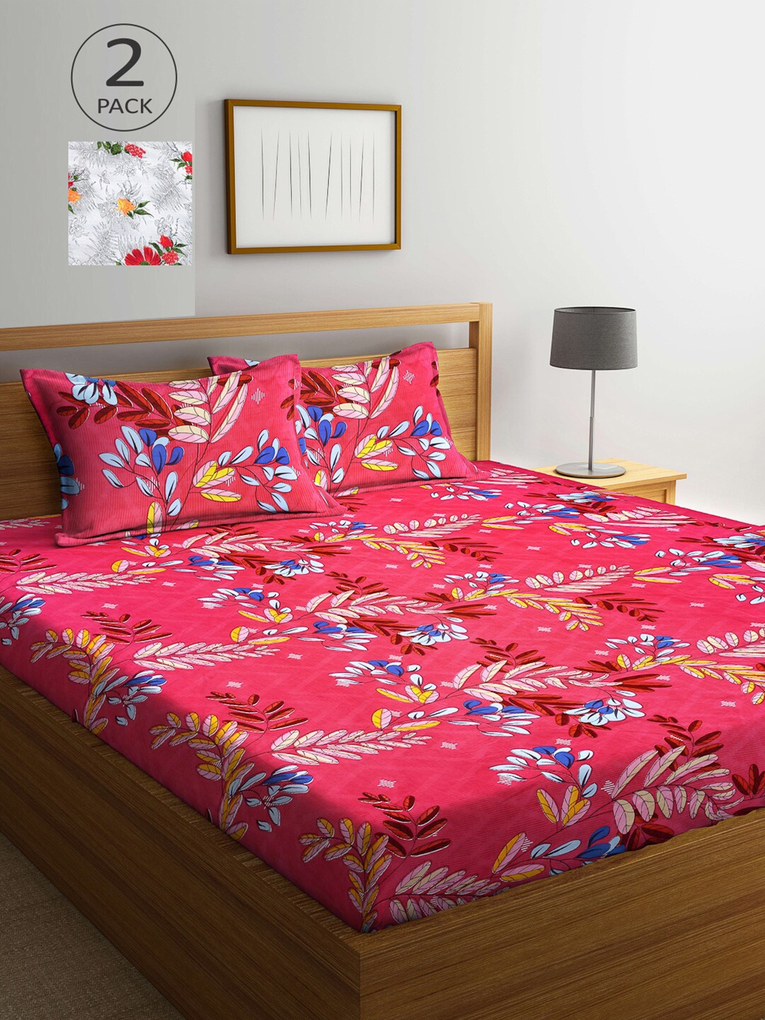 Arrabi Pack of 2 Red & White Floral 300 TC 2 King Bedsheet with 4 Pillow Covers
Arrabi Pack of 2 Red & White Floral 300 TC 2 King Bedsheet with 4 Pillow Covers