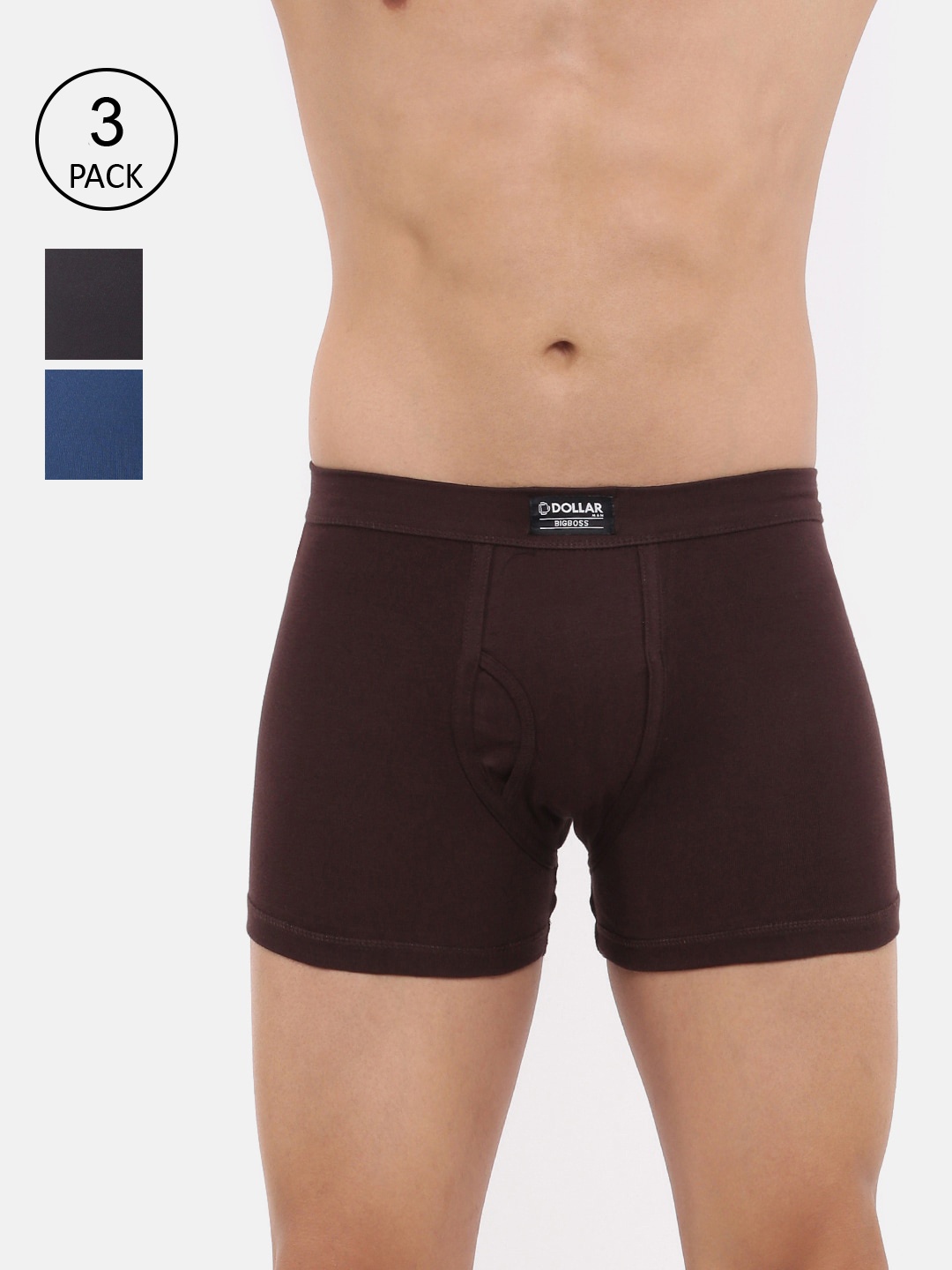 Dollar Bigboss Men Pack of 3 Spandex Integrated Cotton Trunk MBTR-11-LYCRATRNK-PO3-CO2, Assorted
Dollar Bigboss Men Pack of 3 Spandex Integrated Cotton Trunk MBTR-11-LYCRATRNK-PO3-CO2, Assorted