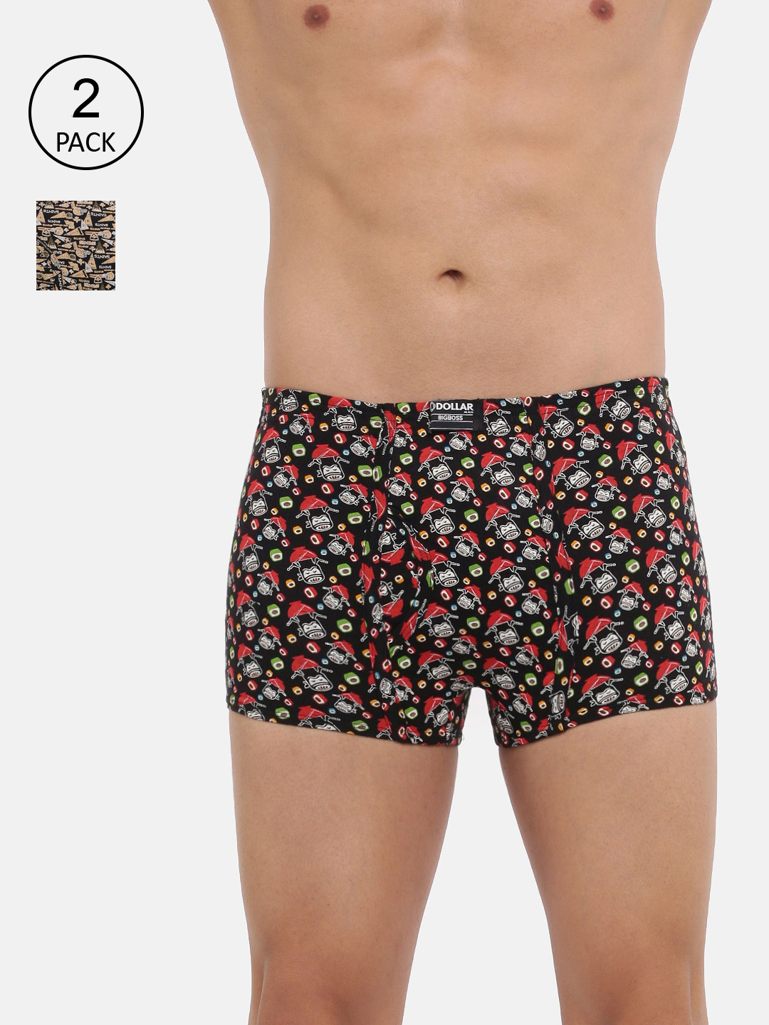 Dollar Bigboss Men Pack of 2 Assorted Pure Combed Cotton Trunks MBTR-09-CRAZYMINI-PO2-CO2
Dollar Bigboss Men Pack of 2 Assorted Pure Combed Cotton Trunks MBTR-09-CRAZYMINI-PO2-CO2