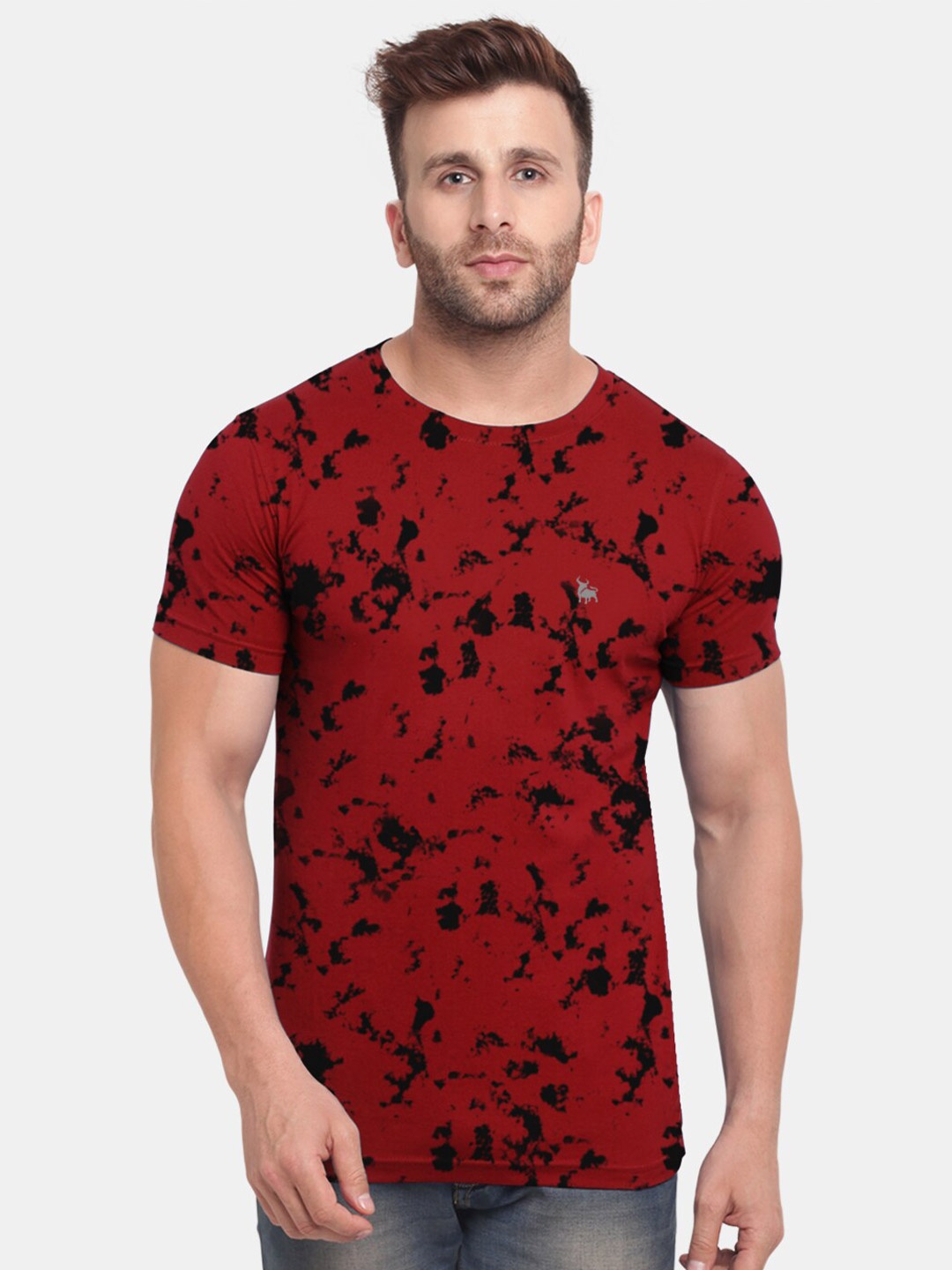 BULLMER Men Maroon Printed T-shirt