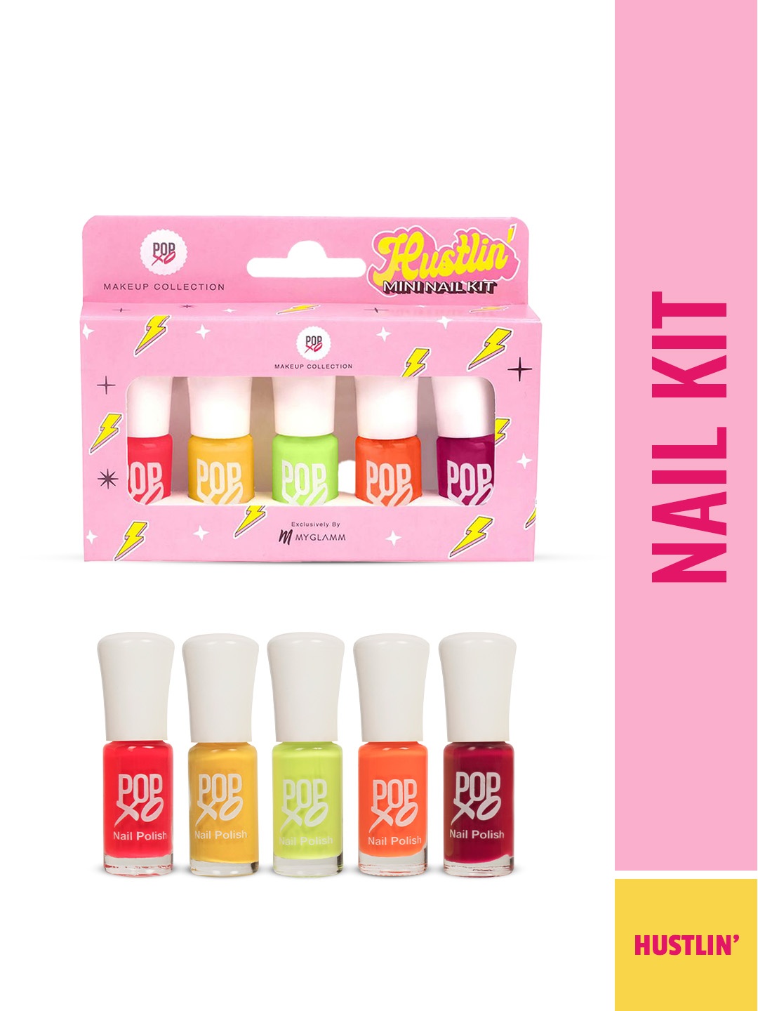 MyGlamm POPxo Makeup Collection Chip Resistant High Gloss Mini Nail Kit 15 ml - Hustlin, Multi
MyGlamm POPxo Makeup Collection Chip Resistant High Gloss Mini Nail Kit 15 ml - Hustlin, Multi