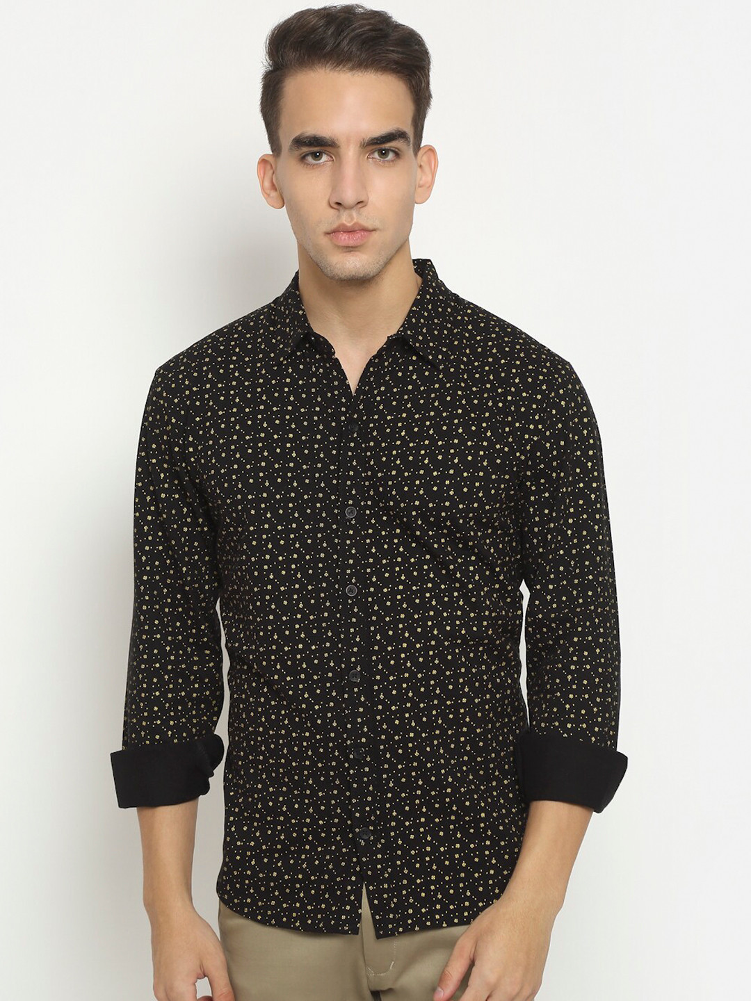 WILD WEST Men Black Comfort Opaque Printed Casual Shirt
WILD WEST Men Black Comfort Opaque Printed Casual Shirt