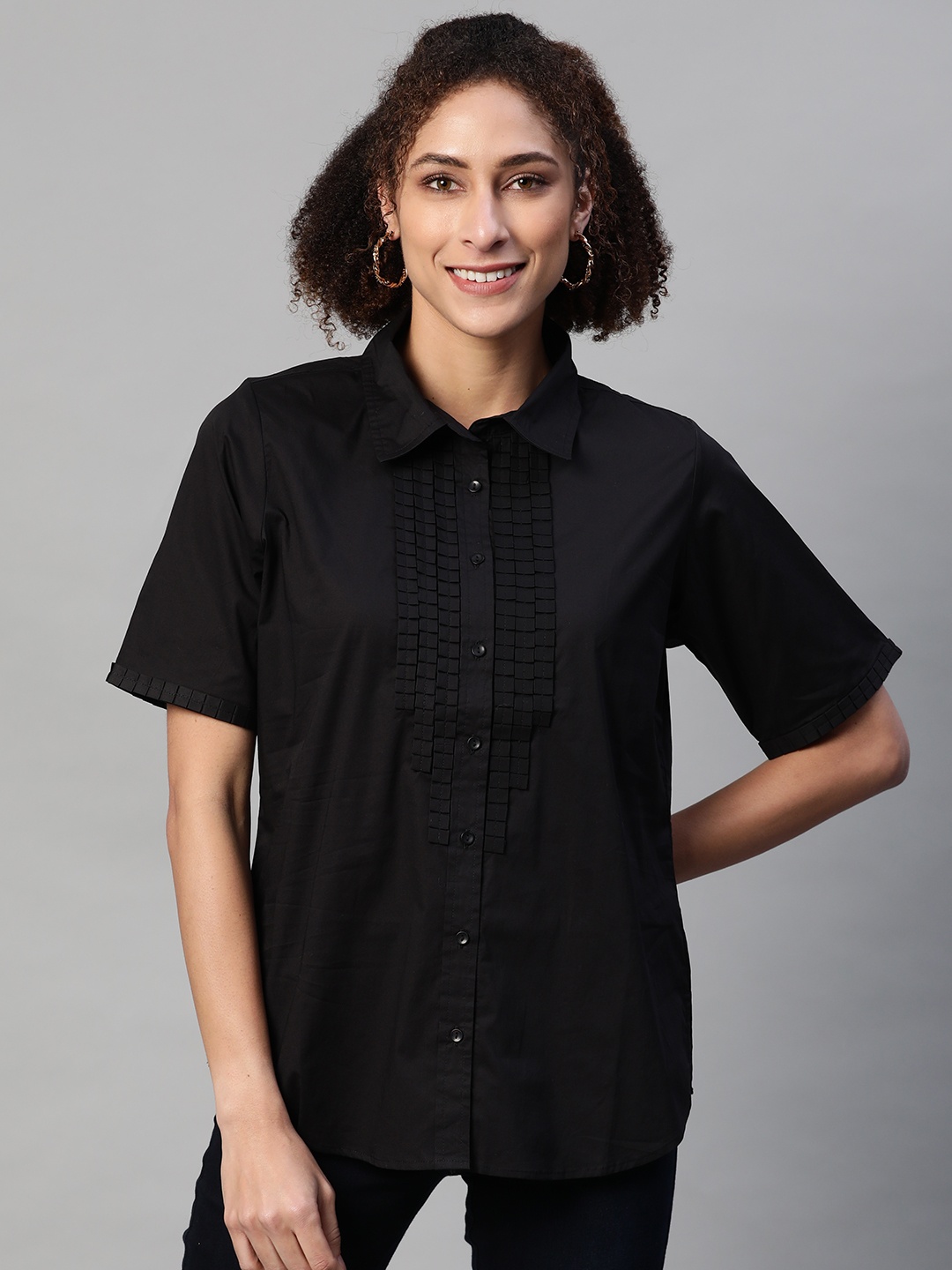 Lakshita Women Black Opaque Casual Shirt