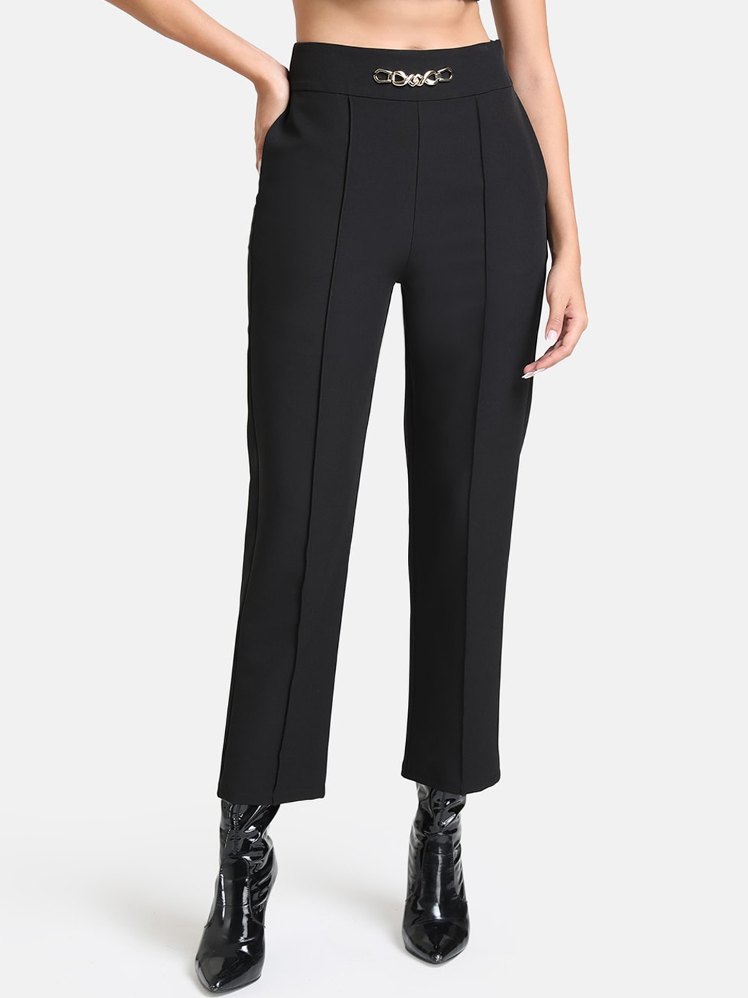 Kazo Women Black Trousers