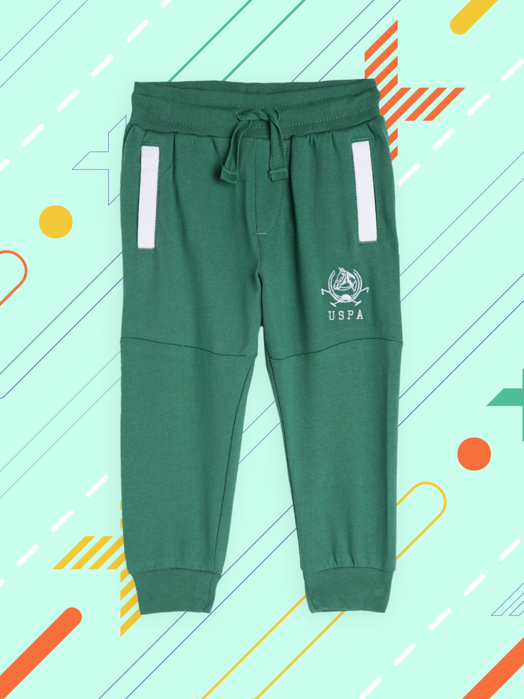 U.S. Polo Assn. Kids Boys Green Solid Regular Fit Pure Cotton Joggers
U.S. Polo Assn. Kids Boys Green Solid Regular Fit Pure Cotton Joggers