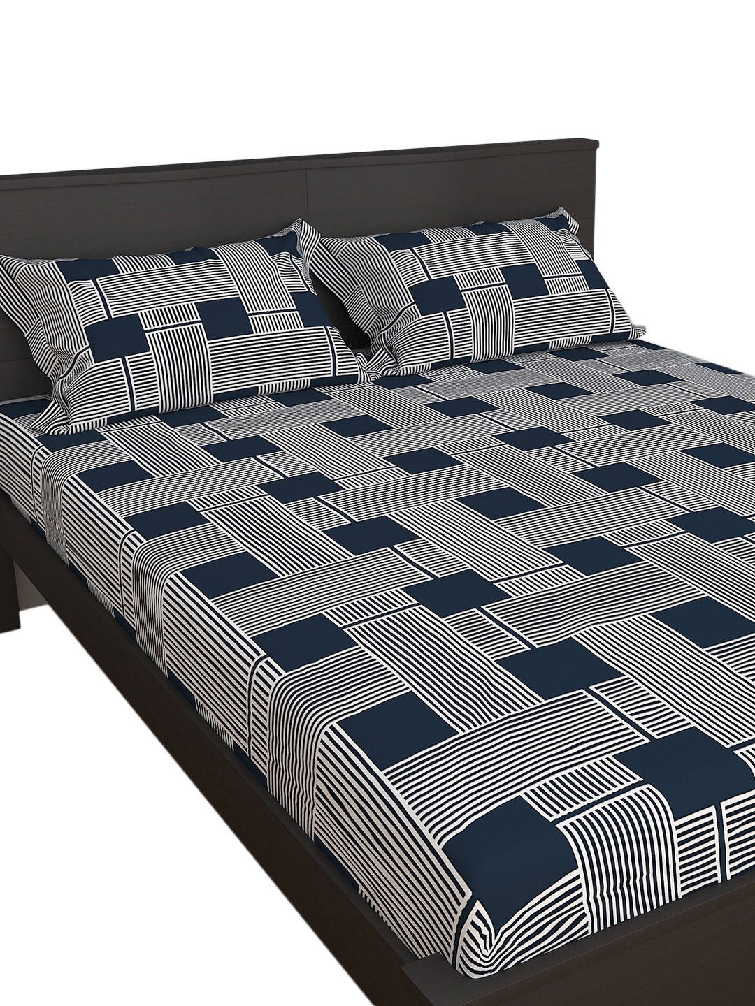 Home Centre 3Pc Elements Multicolour Printed 150 TC Pure Cotton King Fitted Bedsheet Set, Blue
Home Centre 3Pc Elements Multicolour Printed 150 TC Pure Cotton King Fitted Bedsheet Set, Blue