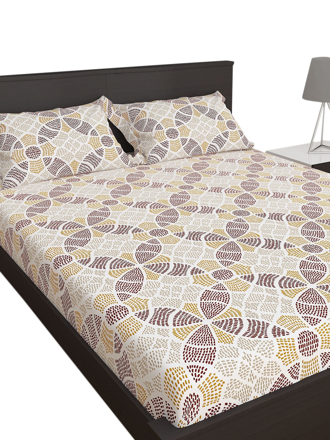 Home Centre Brown & Mustard Geometric 150 TC Cotton King Bedsheet with 2 Pillow Covers
Home Centre Brown & Mustard Geometric 150 TC Cotton King Bedsheet with 2 Pillow Covers