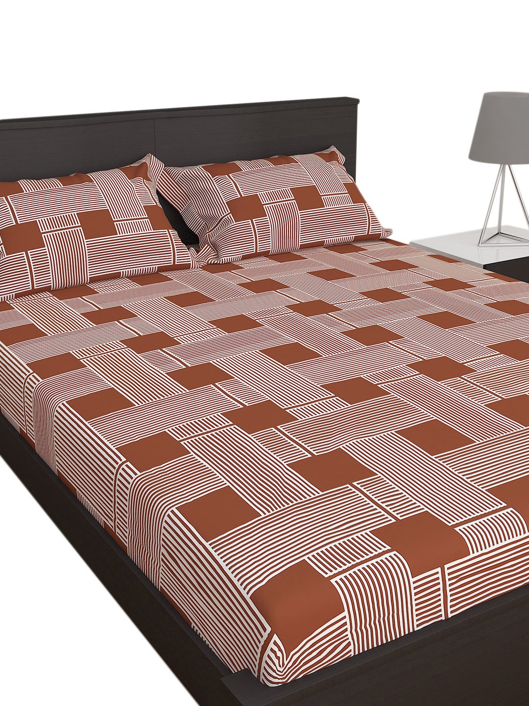 Home Centre Brown & White Geometric 150 TC King Pure Cotton Bedsheet with 2 Pillow Covers
Home Centre Brown & White Geometric 150 TC King Pure Cotton Bedsheet with 2 Pillow Covers