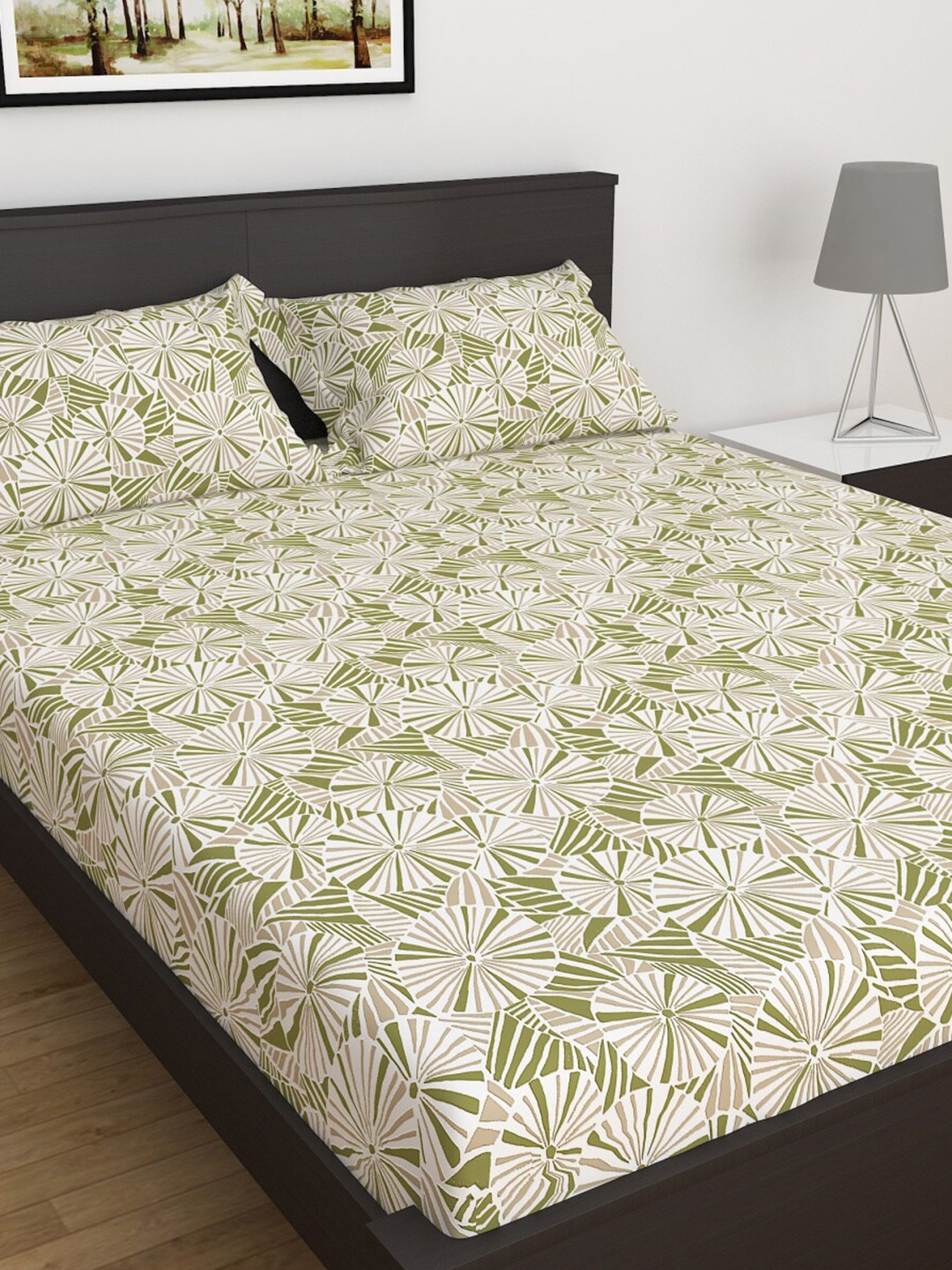 Home Centre 3Pcs Elements Multicolour Printed Soft King Size Fitted Bedsheet Set, Olive
Home Centre 3Pcs Elements Multicolour Printed Soft King Size Fitted Bedsheet Set, Olive