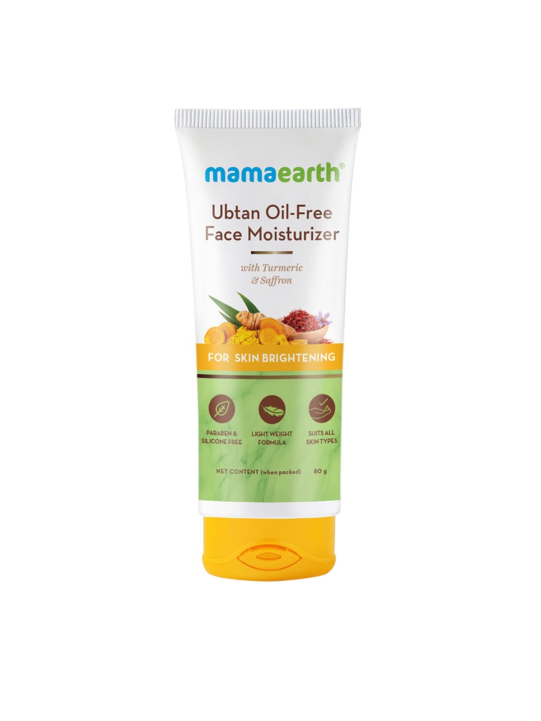 Mamaearth Ubtan Oil-Free Face Moisturizer With Turmeric & Saffron For Brightening - 80ml, White
Mamaearth Ubtan Oil-Free Face Moisturizer With Turmeric & Saffron For Brightening - 80ml, White