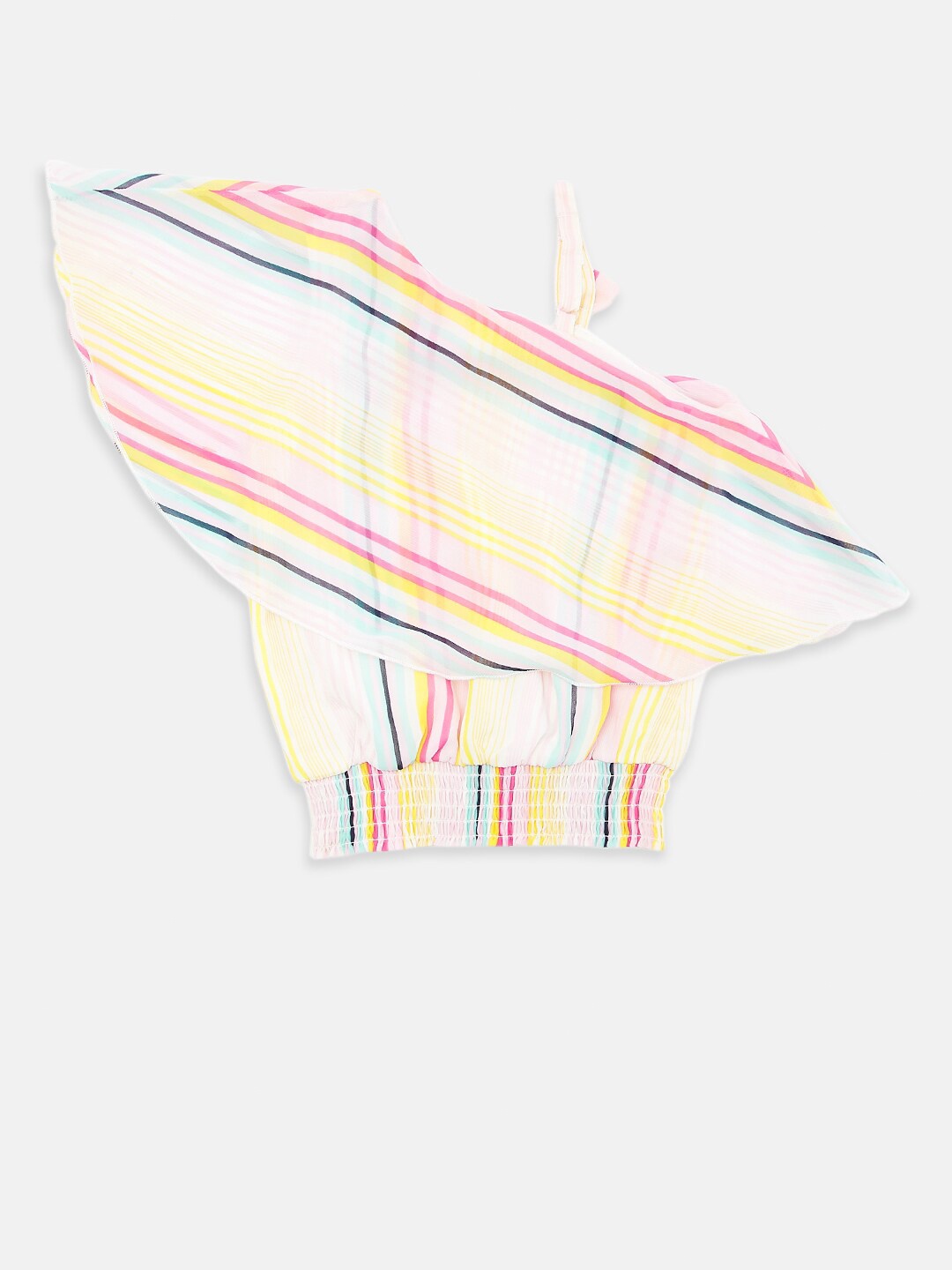 Pantaloons Junior White & Yellow Striped One Shoulder Pure Silk Georgette Blouson Top
Pantaloons Junior White & Yellow Striped One Shoulder Pure Silk Georgette Blouson Top