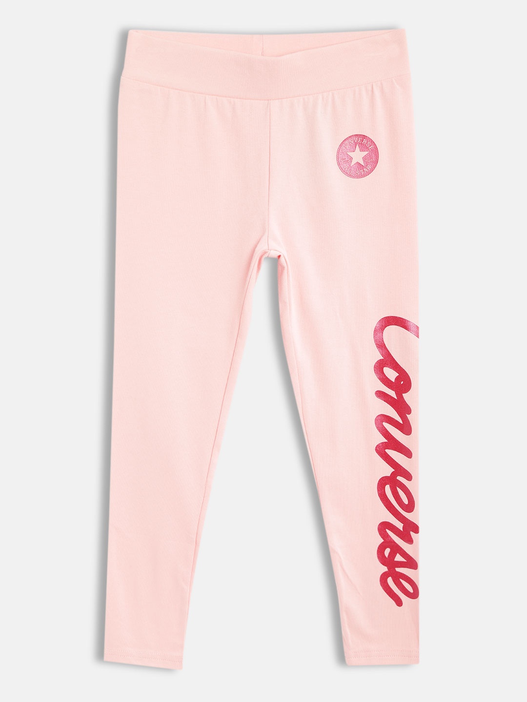 Converse Girls Peach-Coloured & Red Brand Logo Metallic Ink Print Ankle-Length Leggings
Converse Girls Peach-Coloured & Red Brand Logo Metallic Ink Print Ankle-Length Leggings