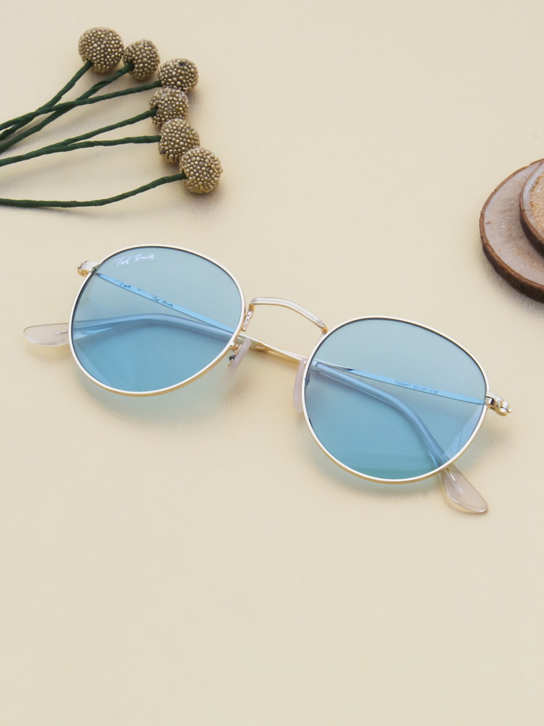 Ted Smith Unisex Blue Lens & Gold-Toned Round Sunglasses with UV Protected Lens MOON_C22
Ted Smith Unisex Blue Lens & Gold-Toned Round Sunglasses with UV Protected Lens MOON_C22
