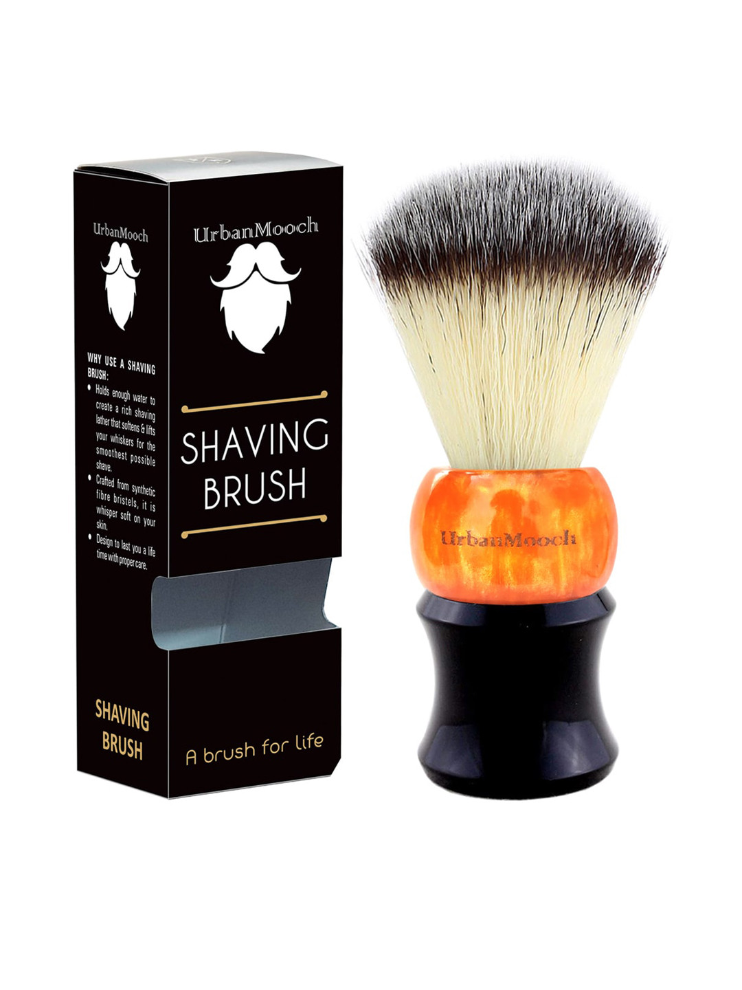 UrbanMooch Men Premium Resin Shaving Brush, Black 
UrbanMooch Men Premium Resin Shaving Brush, Black
