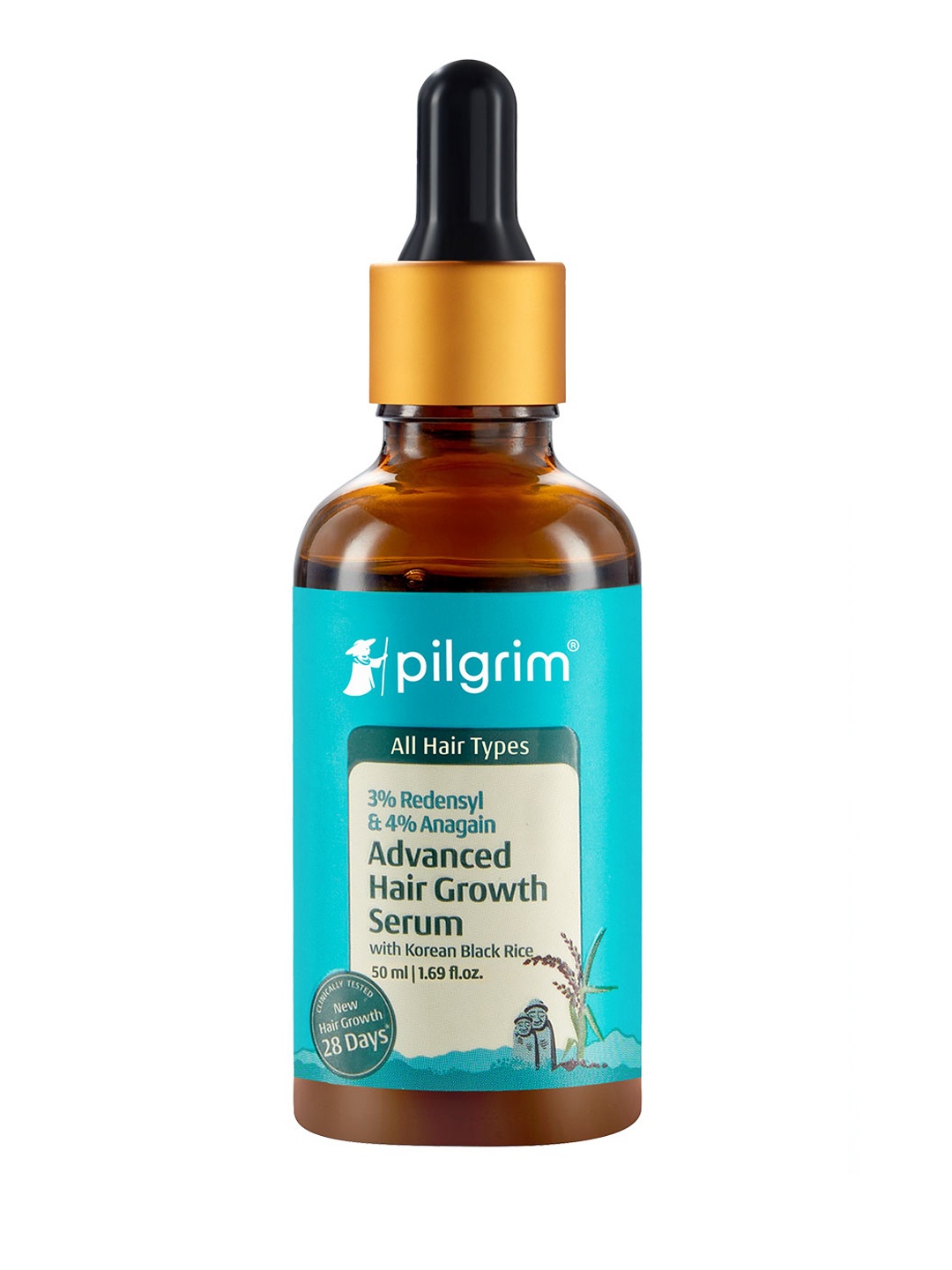 Pilgrim Advanced Hair Growth Serum with Redensyl & Anagain for Hair Fall Control - 50 ml, Teal
Pilgrim Advanced Hair Growth Serum with Redensyl & Anagain for Hair Fall Control - 50 ml, Teal