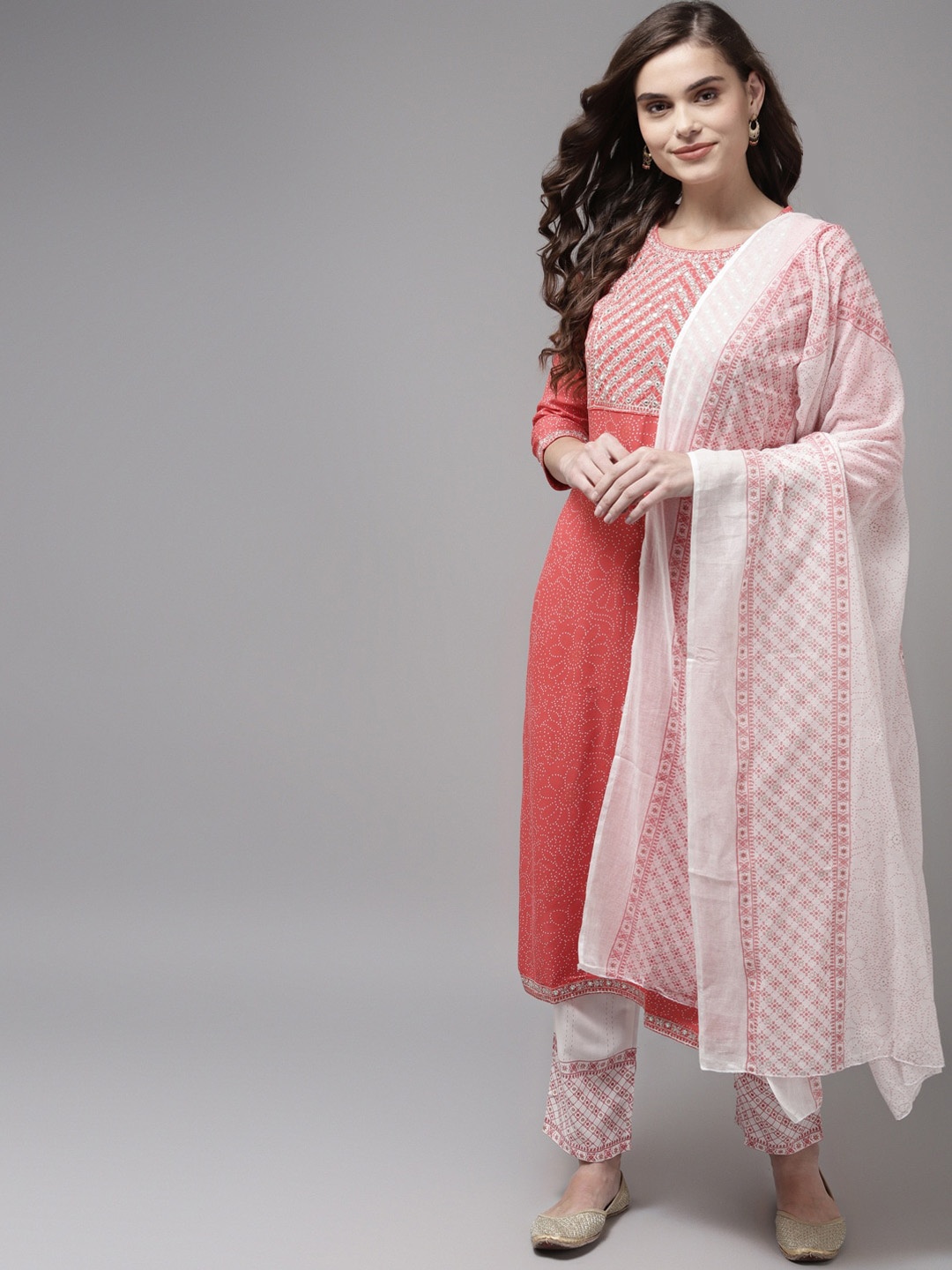 Indo Era Women Peach-Coloured Ethnic Motifs Printed Empire Kurta with Trousers & With Dupatta
Indo Era Women Peach-Coloured Ethnic Motifs Printed Empire Kurta with Trousers & With Dupatta