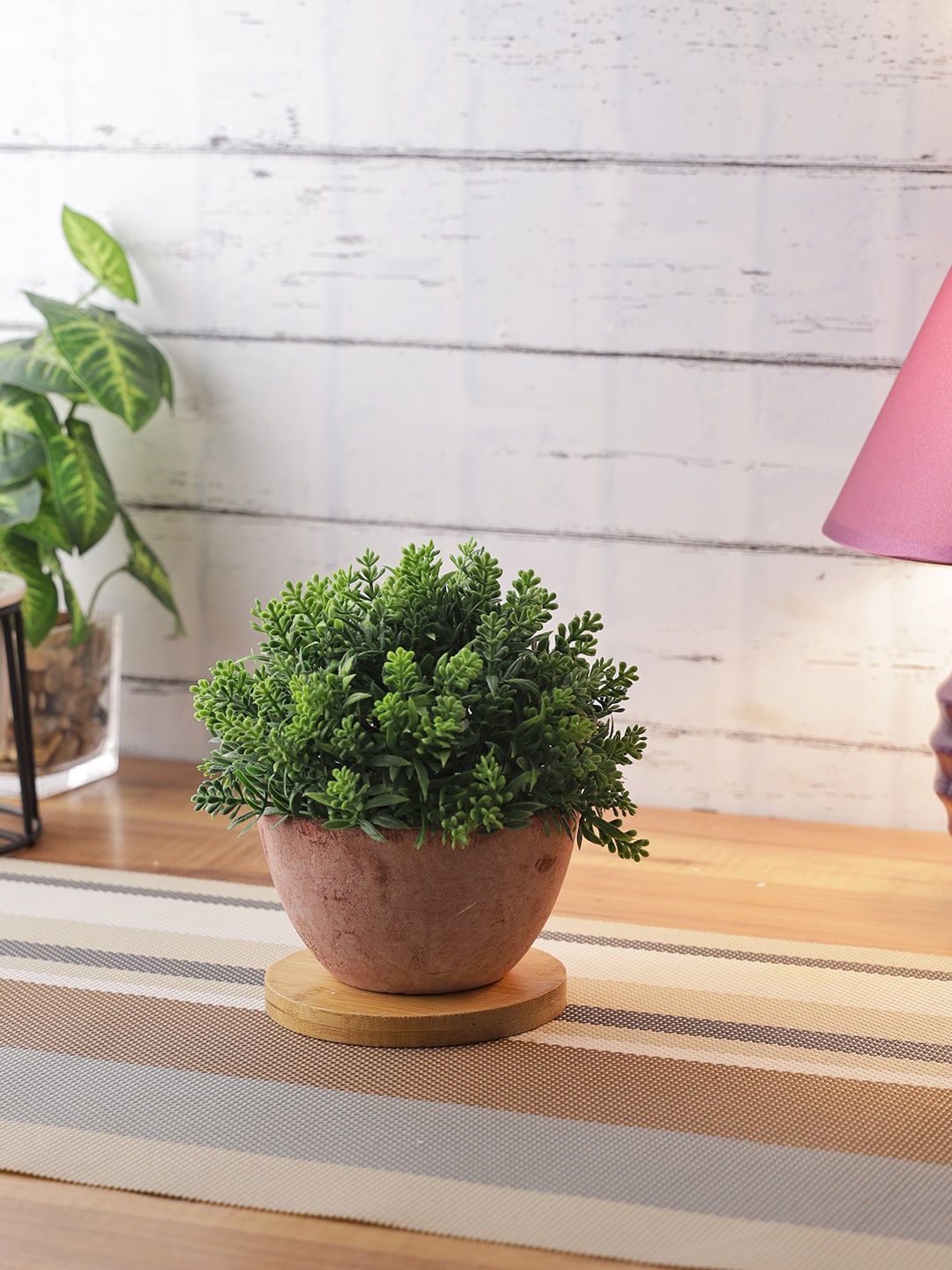 TAYHAA Brown & Green Artificial Plant with Pot