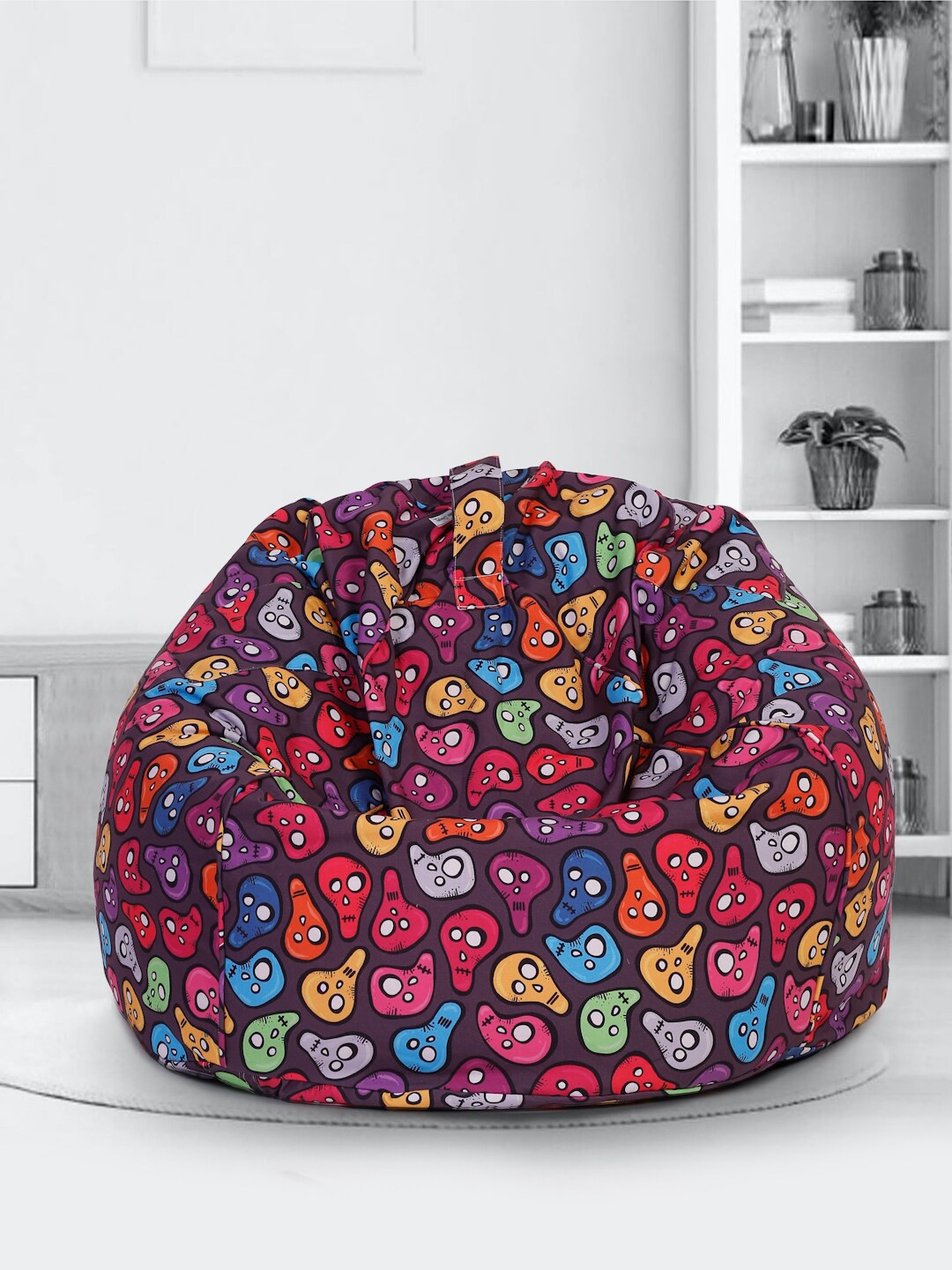SAKA DESIGNS Multi Color Digital Print Canvas XXL Bean Bag Cover