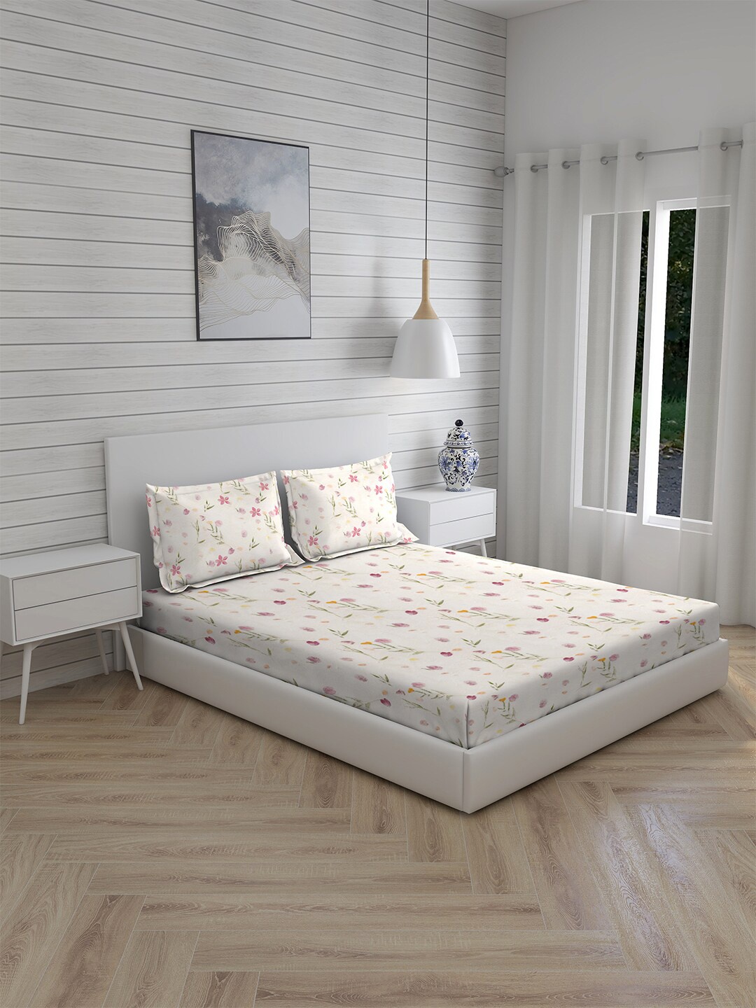 Boutique Living India Grey & Pink Floral 300 TC Cotton King Bedsheet with 2 Pillow Covers
Boutique Living India Grey & Pink Floral 300 TC Cotton King Bedsheet with 2 Pillow Covers