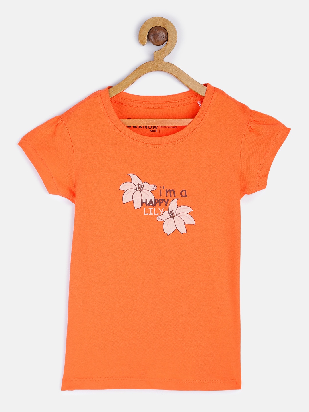 HERE&NOW Girls Orange Typography Printed Round Neck Cap Sleeves Cotton Regular T-shirt
HERE&NOW Girls Orange Typography Printed Round Neck Cap Sleeves Cotton Regular T-shirt