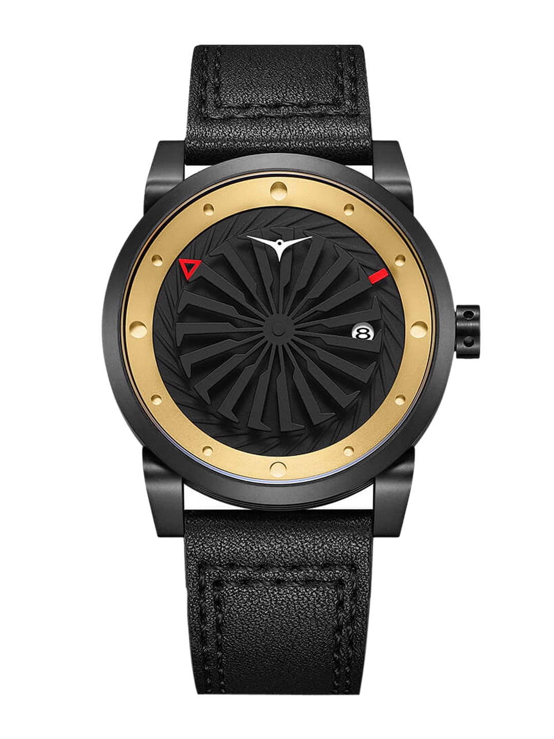 ZINVO Men Black Brass Dial & Black Leather Straps Analogue Automatic Motion Powered Watch
ZINVO Men Black Brass Dial & Black Leather Straps Analogue Automatic Motion Powered Watch