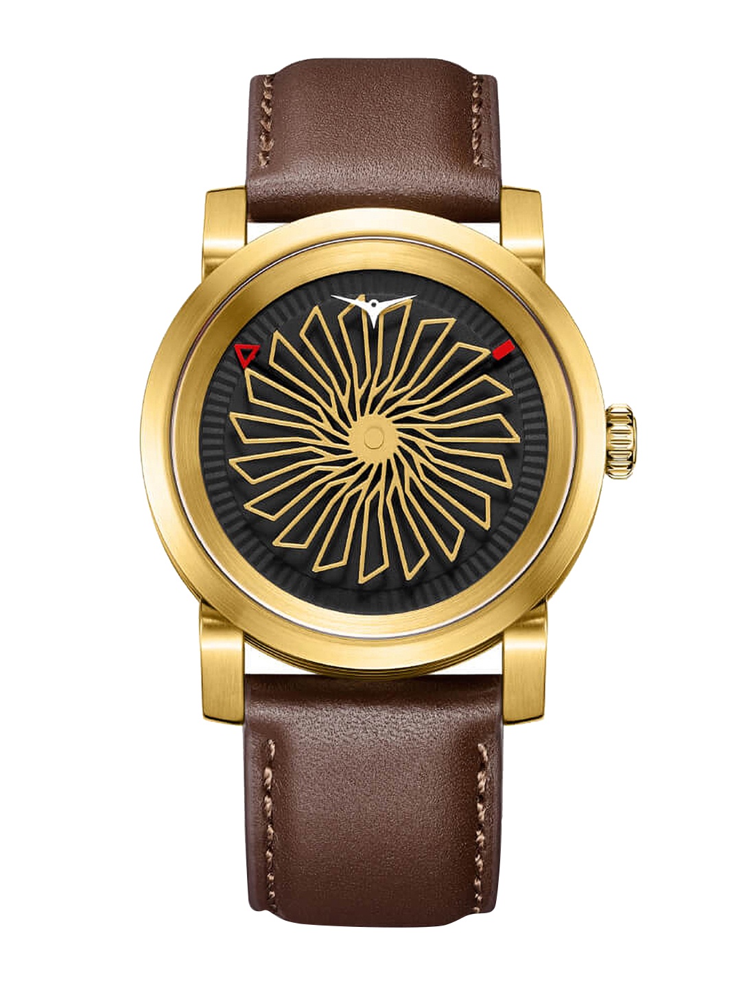 ZINVO Women Black Brass Dial & Brown Leather Straps Analogue Automatic Motion Powered Watch 603
ZINVO Women Black Brass Dial & Brown Leather Straps Analogue Automatic Motion Powered Watch 603