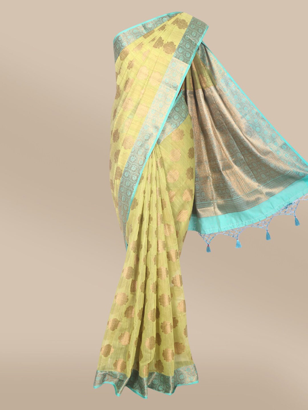 The Chennai Silks Green & Blue Woven Design Zari Silk Cotton Fusion Maheshwari Saree
The Chennai Silks Green & Blue Woven Design Zari Silk Cotton Fusion Maheshwari Saree