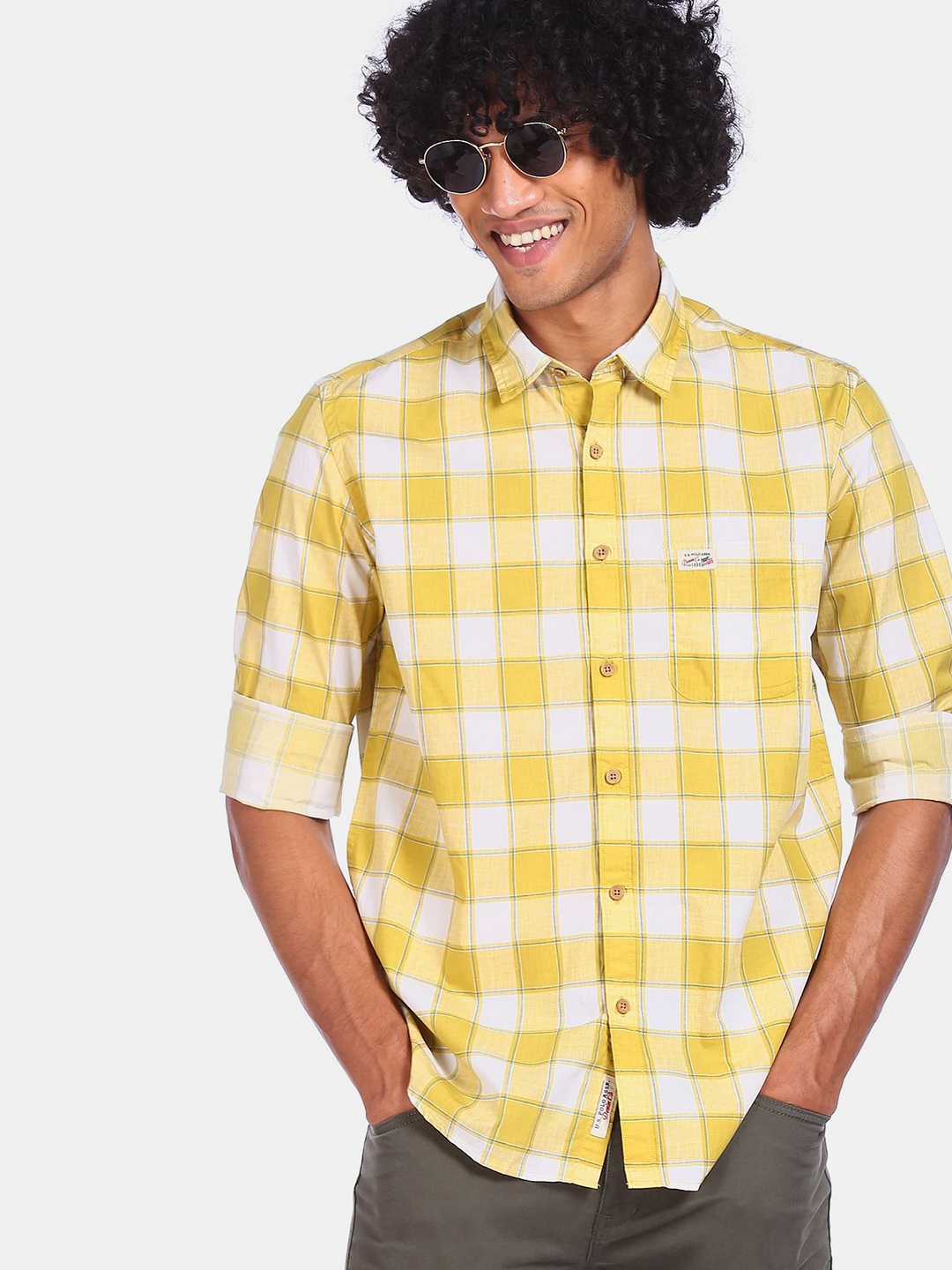U.S. Polo Assn. Denim Co. Men Yellow & White Opaque Checked Pure Cotton Casual Shirt
U.S. Polo Assn. Denim Co. Men Yellow & White Opaque Checked Pure Cotton Casual Shirt