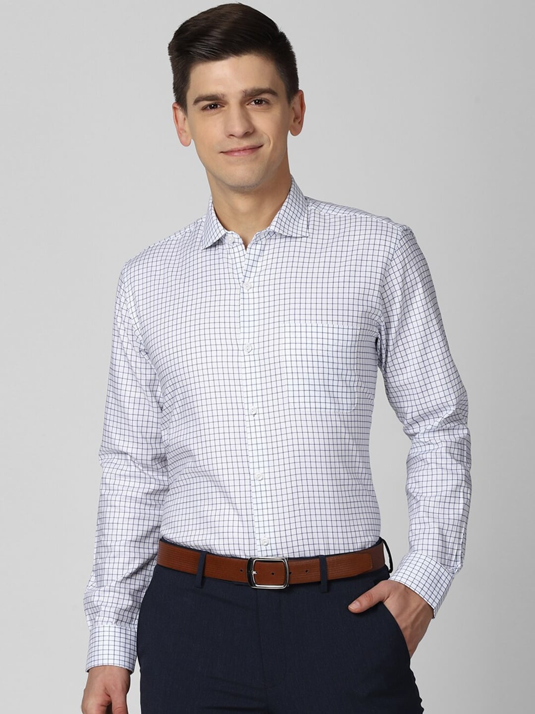 Peter England Elite Men White Grid Tattersall Checks Opaque Checked Formal Shirt
Peter England Elite Men White Grid Tattersall Checks Opaque Checked Formal Shirt
