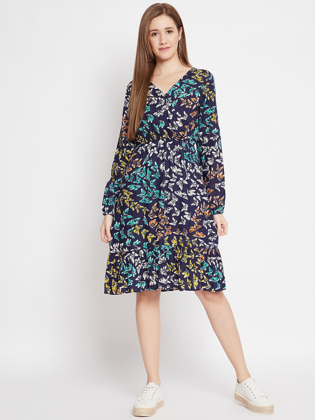 Color Cocktail Navy Blue Dress