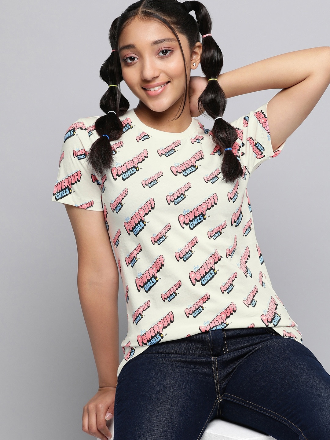 Powerpuff Girls by Kook N Keech Teens Girls Off White & Pink Pure Cotton Printed T-shirt
Powerpuff Girls by Kook N Keech Teens Girls Off White & Pink Pure Cotton Printed T-shirt