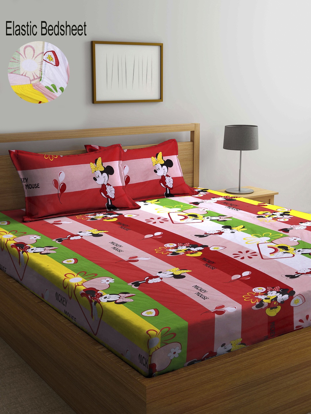 KLOTTHE Red & White Graphic 300 TC Pure Cotton Fitted Double Bedsheet with 2 Pillow Covers
KLOTTHE Red & White Graphic 300 TC Pure Cotton Fitted Double Bedsheet with 2 Pillow Covers