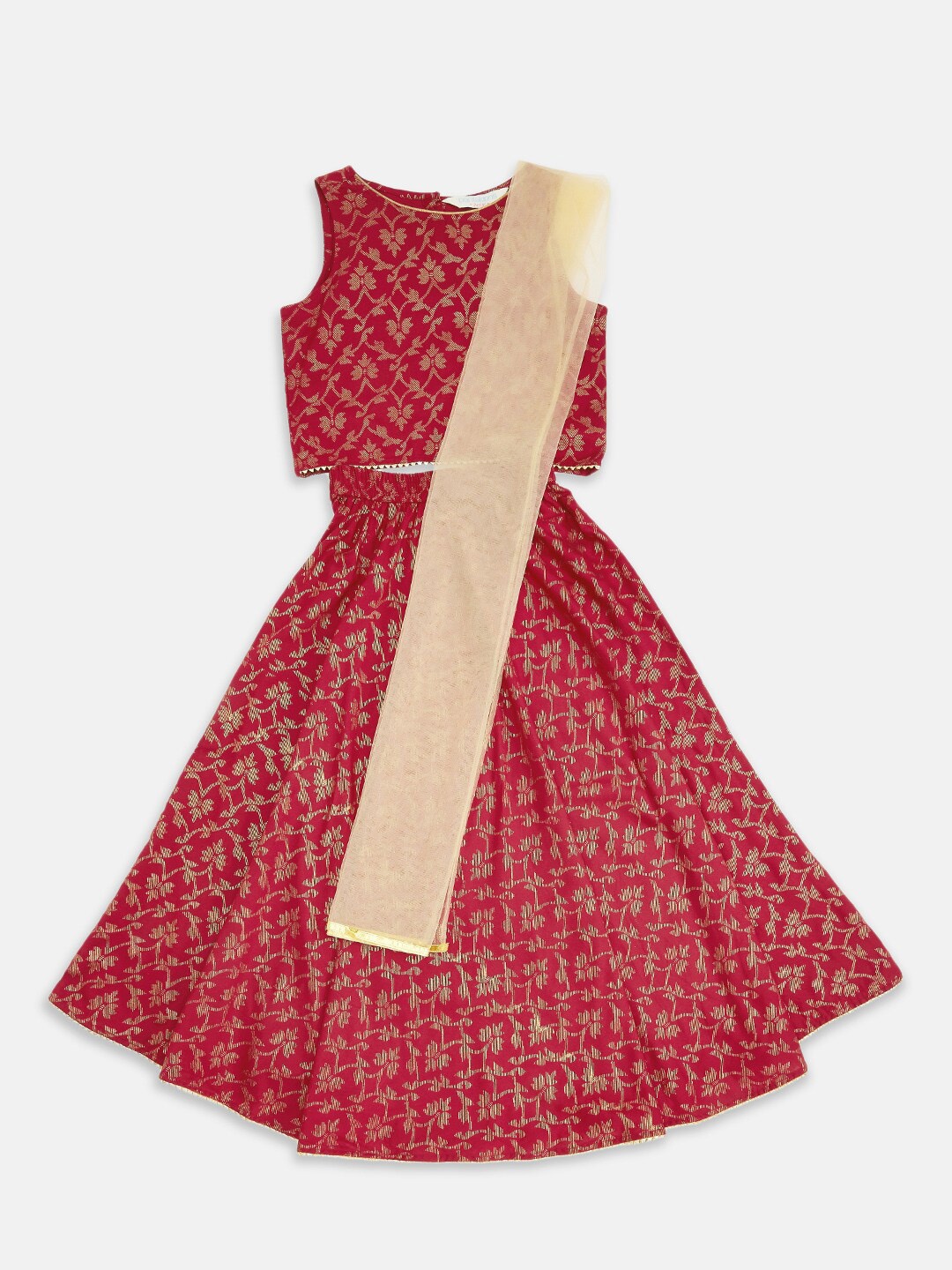 AKKRITI BY PANTALOONS Girls Maroon & Printed Ready to Wear Lehenga & Blouse With Dupatta
AKKRITI BY PANTALOONS Girls Maroon & Printed Ready to Wear Lehenga & Blouse With Dupatta